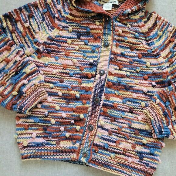 Misha And Puff Fairgrounds Space Dye Hooded Popcorn Cardigan - Picture 3 of 6